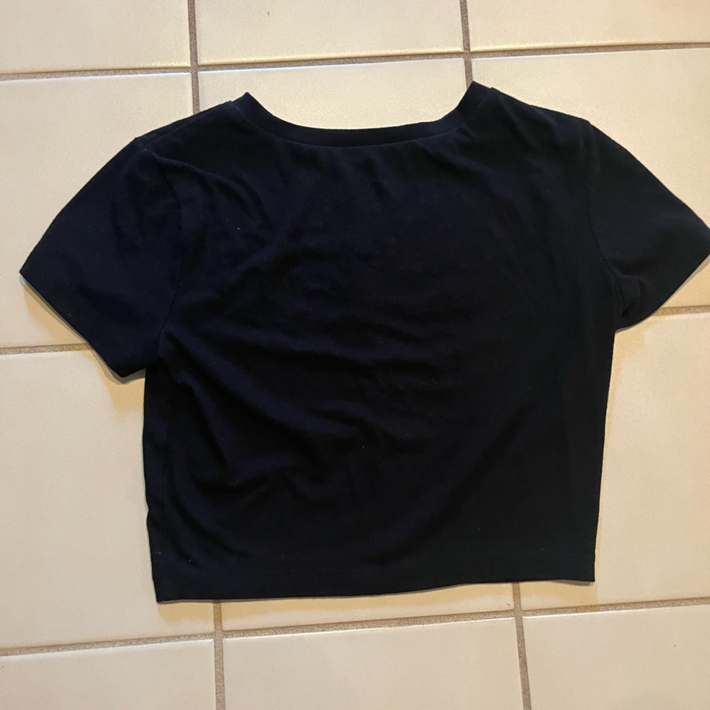 Wild Fable Black Crop Tee